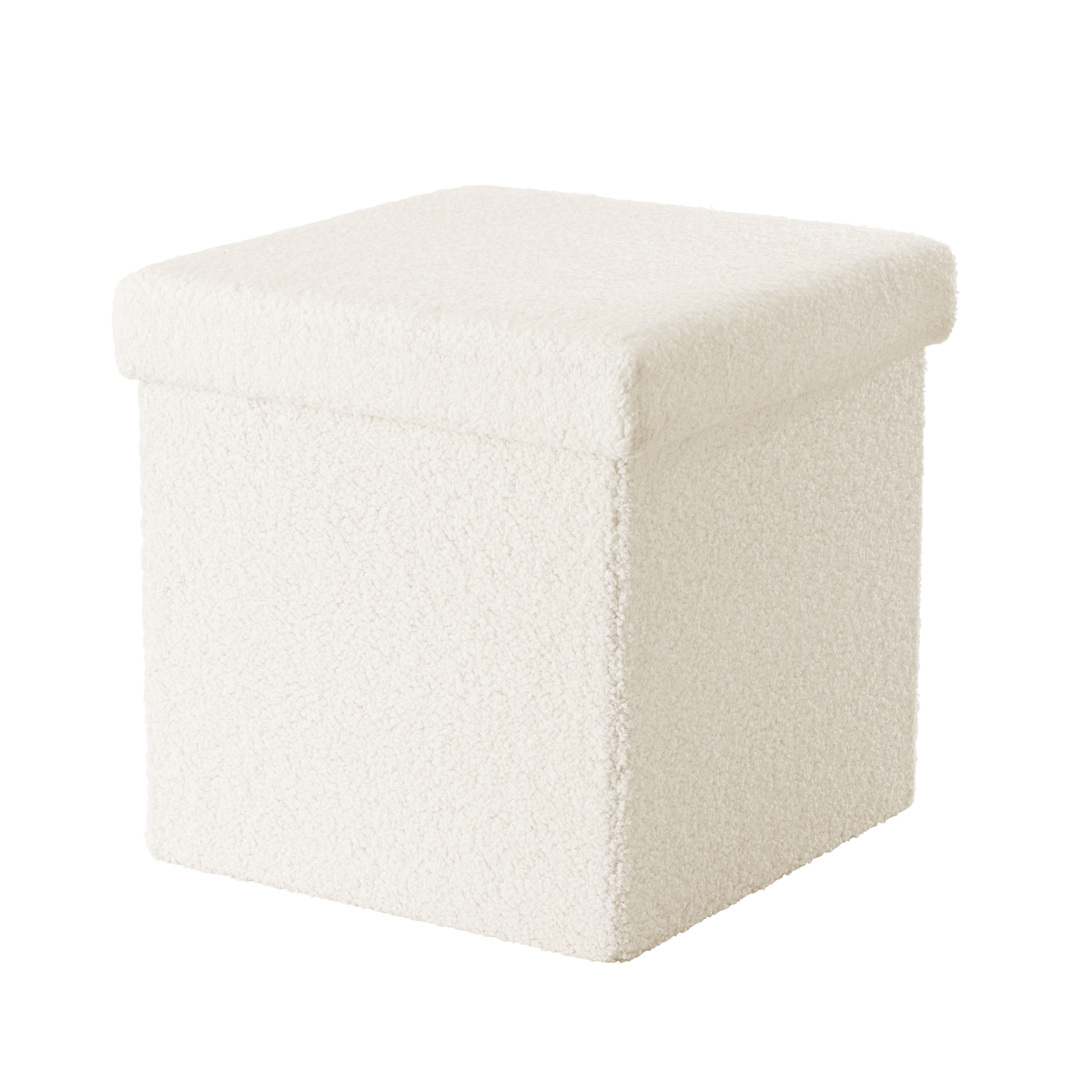 Mainstays Collapsible Storage Ottoman, Cream