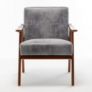 YANPO Classic Mid-Century Modern Accent Chair, W26.37 x D30.31 x H31.88, Grey