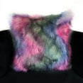 thumbnail image 2 of Plutus Green, Purple, Blue Northern Lights Animal Faux Fur Luxury Throw Pillow-Size:24" x 24", 2 of 3