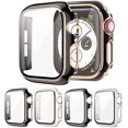 thumbnail image 1 of LAICAIW 4-Pack Case with Tempered Glass Screen Protector Compatible with Apple Watch Series 6/5/4/SE, Full Coverage HD Ultra-Thin Cover for iWatch 44mm, 1 of 6