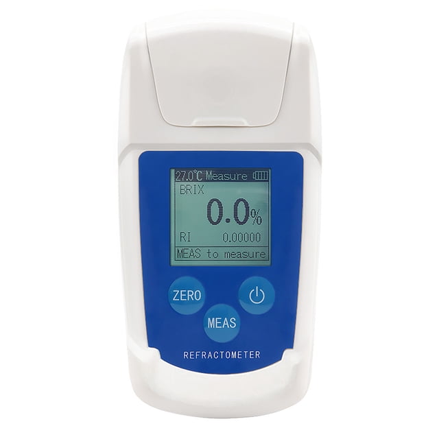TFixol Réfractomètre Portable Brix avec Compensation Automatique de Température, Mesure de la Teneur en Sucre à 0-55%, Écran LCD Haute Résolution, Matériau ABS, Design Compact pour Fruits et Boissons, THE01673A