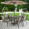 thumbnail image 5 of 59 Inch Aluminum Patio Dining Table with Umbrella Hole fot 6 Persons, 5 of 5