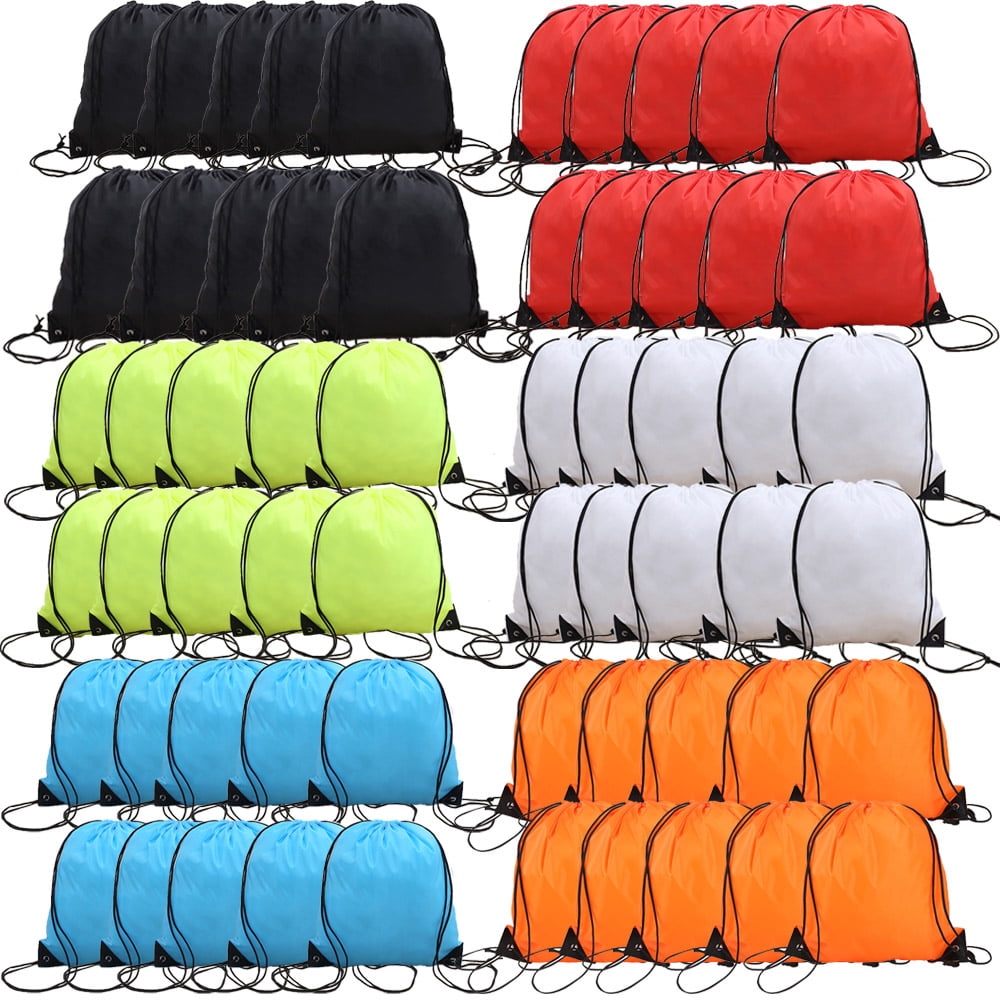 Dicasser 60PCS Drawstring Backpack Bulk Drawstring Bags Bulk Draw ...