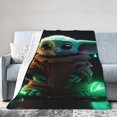 thumbnail image 2 of Yoda Blanket Soft Cozy Fleece Throw Blanket Gift for Boys Girls Adults, Lightweight Warm Fuzzy Flannel Blankets for Sofa Couch Chair Bed Living Room 40"x30", 2 of 8