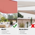 thumbnail image 3 of Yescom 11.5' Triangle Sun Shade Sail Beach Canopy Cover Uv Blocking, 3 of 9