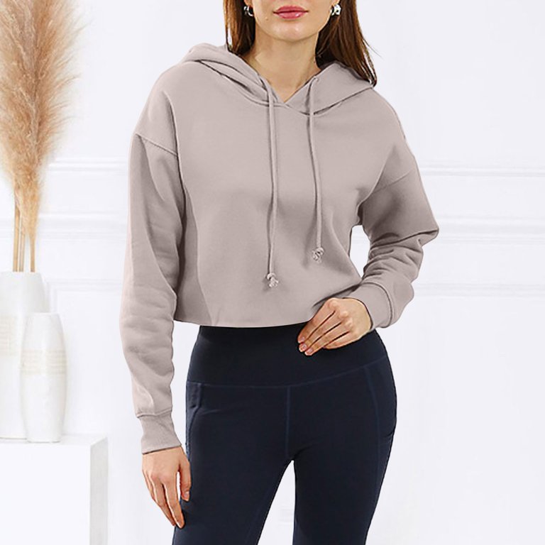 Riforla Sweatshirt Autumn and Winter Pullover Hoodie Midriff
