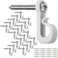 thumbnail image 1 of TIMIFIS 20 PCS Outdoor Hooks For Outdoor String Lights, With Storage Box,Screw Hooks For Hanging Plants/Wind Chime/Basket, Securely Buckle Design, Windproof (Black/S-il -, 1 of 1