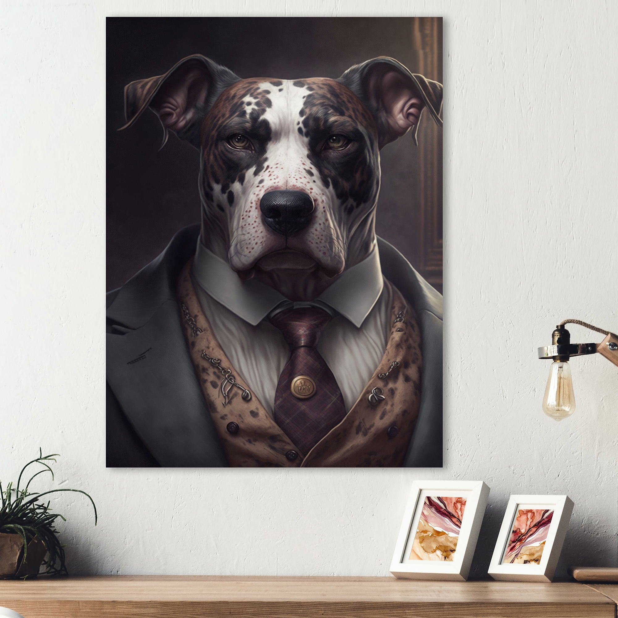 Designart Mafia Pitbull I Canvas Wall Art