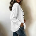thumbnail image 6 of Womens Long Sleeve Cardigan Open Front V Neck Button Down Business Casual Blouse Top, 6 of 7