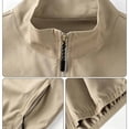 thumbnail image 6 of Avirosel Men's Lightweight Vest Outerwear Zip Up Casual Outdoor Sleeveless Jacket with Zipper Pockets for Golf Running Hiking Khaki, 6 of 6