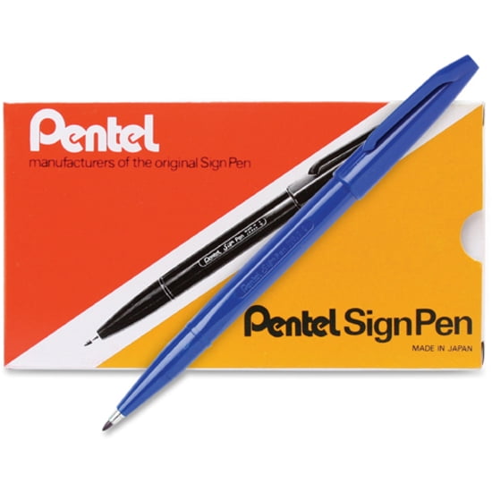 Sign Pen Fine Point Color Marker, Extra-Fine Bullet Tip, Blue, Dozen Sign Pen Fine Point Color Marker, Extra-Fine Bullet Tip, Blue, Dozen