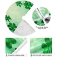 thumbnail image 2 of FMSHPON Clover Leaves Xmas Christmas Tree Skirt Stand Mat for Holiday Party Decoration Indoor Outdoor 48 inches, 2 of 6