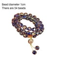 thumbnail image 2 of Pulsera de cuentas de vidrio de hoja de oro hecha a mano, pulsera elástica de múltiples envolturas para hombres, mujeres, meditación Adepaton BST3004652-4, 2 of 5