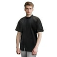 thumbnail image 4 of TOPTIE Short Sleeve Chef Coat Jacket Black Side Zipper Chef Uniform with Mesh, 4 of 6