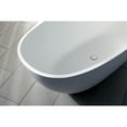 thumbnail image 3 of Kingston Brass VRTRS653123 65-Inch Solid Surface Oval Double Ended Freestanding Tub with Drain in Matte White, 3 of 8