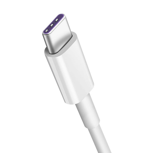 Inteprter Reemplazo de 0,25/1/1, 5/2m para para 5A, Cable USB tipo C para teléfono móvil, USB-C de carga rápida, Cable USB-C tipo-C Cargadores de dispositivos electrónicos blanco 0.25 m