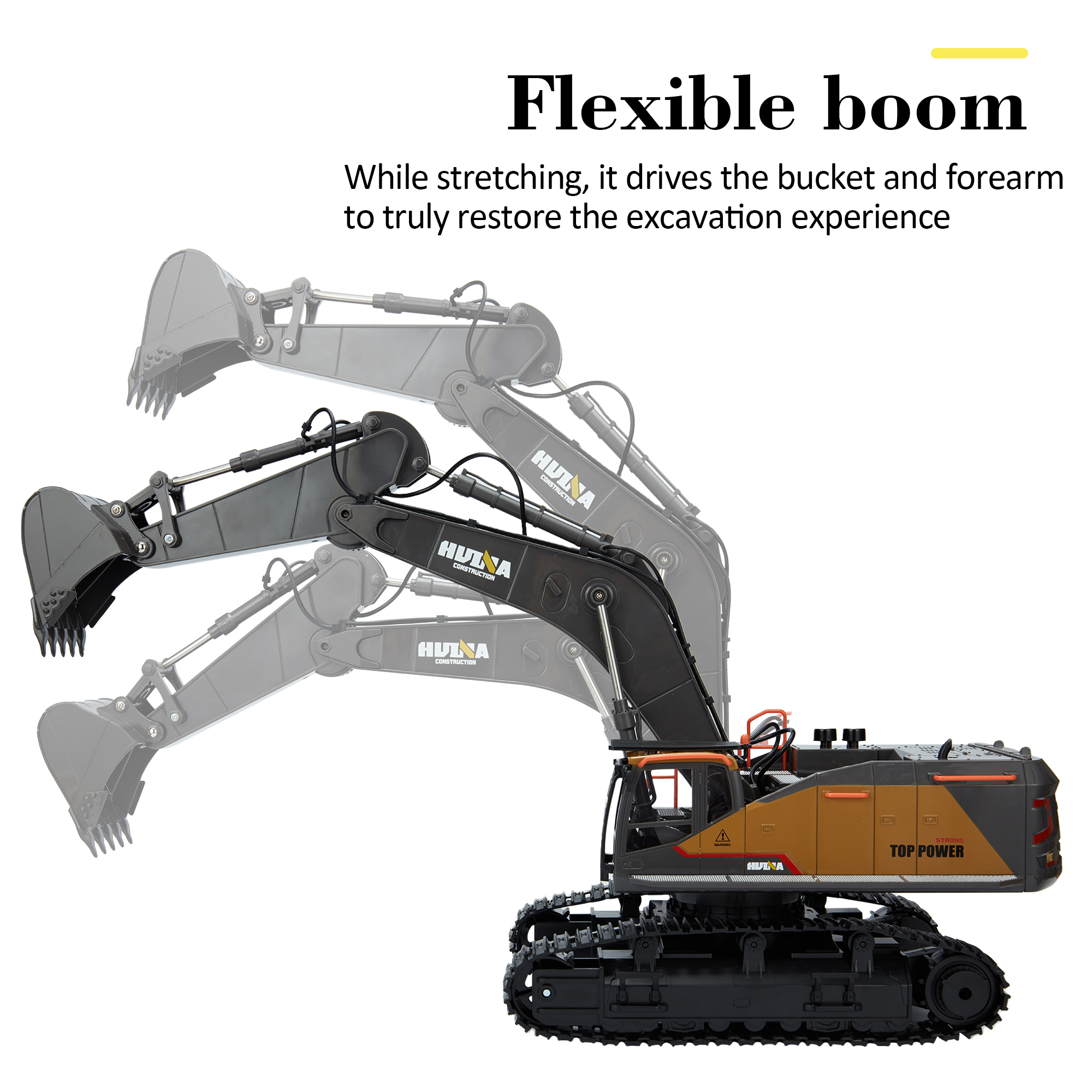 RC Excavator Remote Control Excavator Toy 1/14 Scale 22 Channel Control Construction Vehicles Truck Toy for Kids and Adults - image 2 of 10