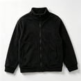 thumbnail image 4 of LEKWK Fleece Jacket for Men Full Zip Stand Collar Warm Winter Outerwear Cozy Thermal Coat with Side Pockets Casual Lightweight Soft Pullover for Outdoor Black L, 4 of 6