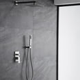 thumbnail image 2 of INQBRANDS Trustmade Wall Mounted Square Shower System with Rough-in Valve 10 inches Brushed Nickel, 2 of 5