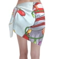 thumbnail image 2 of KLL Funny Christmas Gnome Print Women's Sarong Coverups Short Bathing Suit Wrap Skirt Beach Wrap Swimsuit Cover Ups, 2 of 6