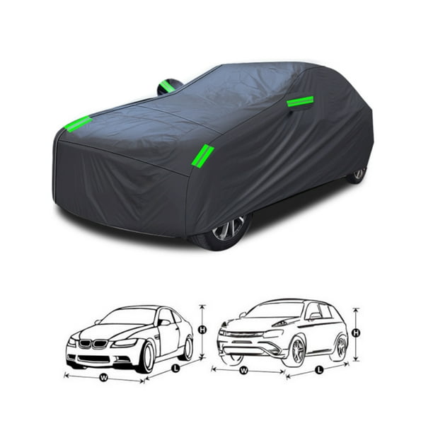 Funda completa para coche funda negra para coche impermeable para todo tipo de clima cubierta completa para exteriores protección contra el sol la lluvia el polvo los ANGGREK Otros