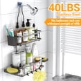 thumbnail image 3 of TINANA Hanging Shower Caddy, Rustproof Shower Shelf Racks Over Shower Head - No Drilling Bathroom Organizer for Shampoo with Soap Holder, 3 of 6