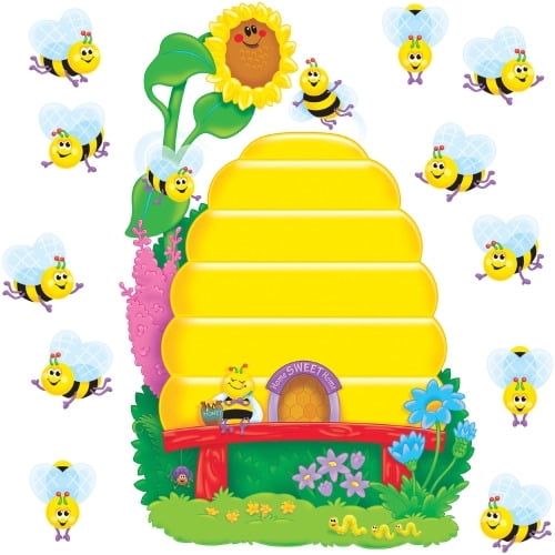 Trend Busy Bees Job Chart Bulletin Board Set 36 (Bee, Beehive) Shape - Multicolor - 1 Set