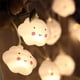 thumbnail image 2 of Guirnaldas de luces LED blancas, luz nocturna de cuento de hadas, guirnalda de pasillo de dormitorio, decoraciones navideñas para bodas, funciona con pilas (no incluidas) 3 metros 20 luces, 2 of 5