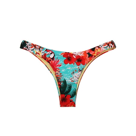 Ocean Blues Women s Cheeky Brazilian Cut Bikini Bottom Seamless Low Rise Bathing Suit Swim Bottom