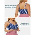 thumbnail image 5 of Summer Mae Women Plus Size One Piece Swimsuits with Skirt V Neck Floral Printed Swimdress Cutout Bathing Suits, 5 of 6