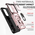 thumbnail image 3 of KOMI for Samsung Galaxy S25 Case with Slide Camera Cover HD Screen Protector [15ft Military Grade Drop Tested] Magnetic Ring Holder Kickstand Protective Phone Case for Galaxy S25 2025 (6.2 inch) Rose, 3 of 5