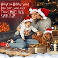 thumbnail image 3 of 4 Pieces Set Funny Santa Hat for Holiday Christmas Parties - Soft and Comfortable Family Pack - Two Santa Hats Large Size for Adults and Two Santa Hats Smaller Size For Young Adults, 3 of 3