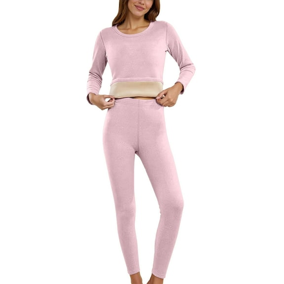 Thermal Underwear for Women Thermal Underwear Warm Lined Base Layer Top and Bottom for Cold Weather Comfort Cold Weather Clothes for Women