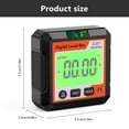 thumbnail image 3 of Under 10 Leveler Digital Box and Angle Finder ( Base & LCD Display) for Woodworking and Accurate Table/ Saw Angle Setting Black DLB, 3 of 9