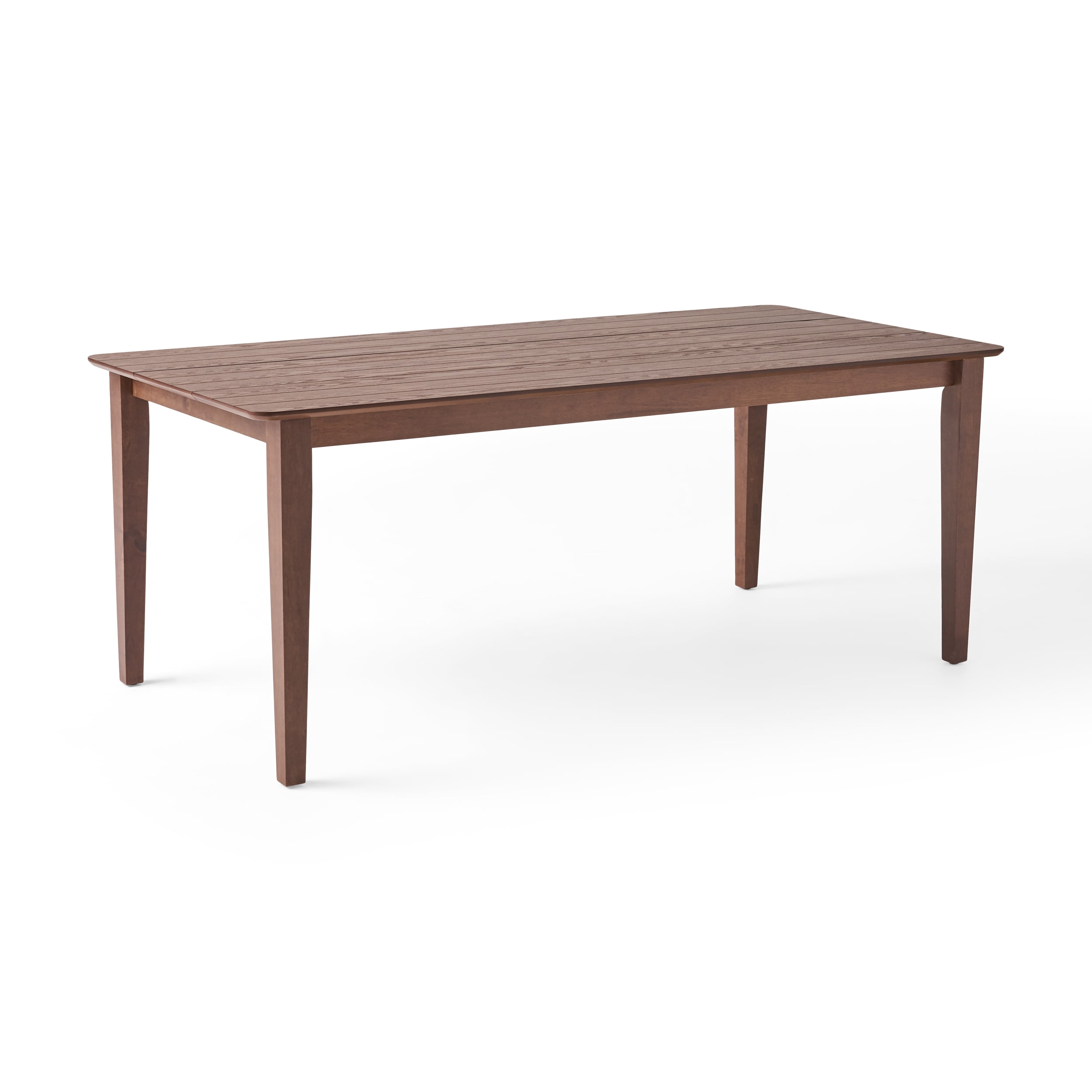 Noble House Lylah Indoor Rectangular 8 Seat Farmhouse Dining Table, Walnut Finish