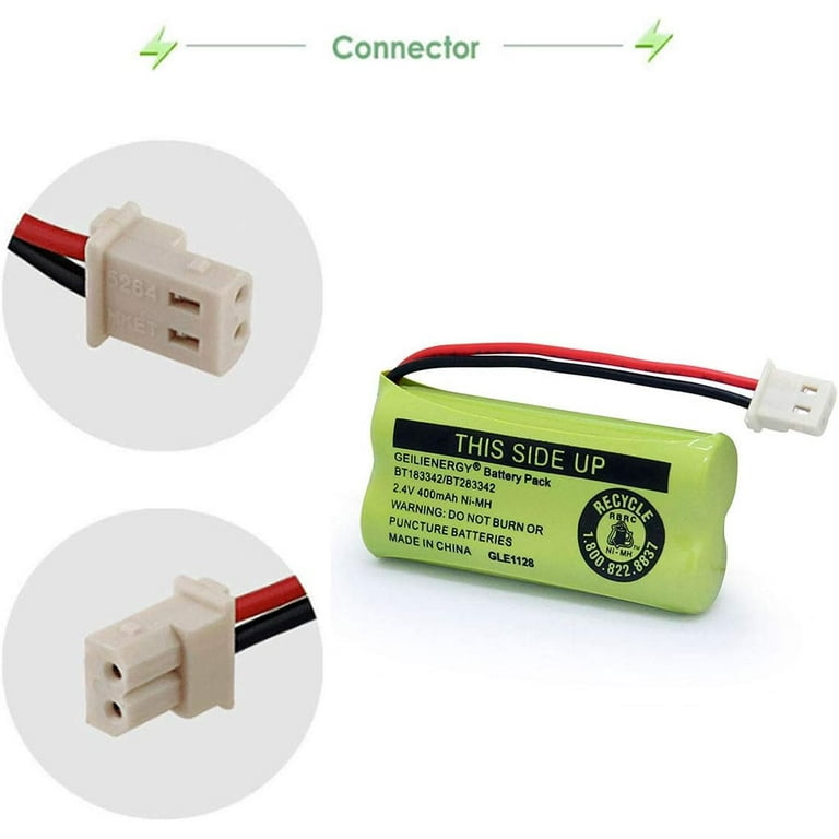 HQRP Replacement Battery For VTech CS6329 Cordless Phone | 2.4V 800mAh Ni-Mh Battery | 200 Day Warranty