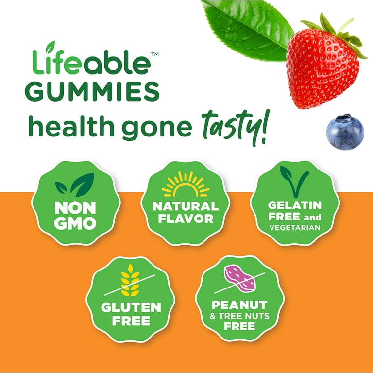 Lifeable Aloe Vera - Supplement Gummies for Adults 10,000 mg - 60 Gummies