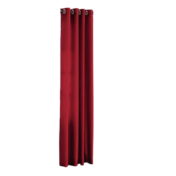 Gorgeous Home Linen Faux Silk Grommet Window Curtain, 52" x 84", Burgundy, 1 Panel