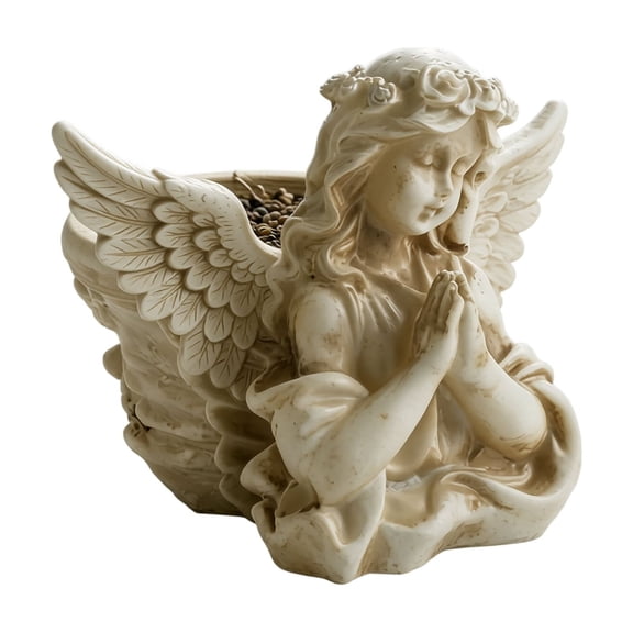 Angel Planter Statue, Resin Cherub Succulent Pot for Outdoor Garden, Patio and Home Desktop Decorative Floral Arrangement