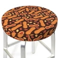 thumbnail image 3 of Susaid Peanuts2 Print Elastic Bar Stool Cover Personalized Washable Stool Cover for Barbershop Home Bar Kitchen-14 inch, 3 of 7