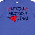 thumbnail image 4 of Inktastic Happy Valentines Day Red Hearts and Arrow Youth T-Shirt, 4 of 5