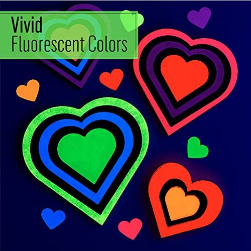 FolkArt Neon and Glow-in-the-Dark Acrylic Craft Paint Set, 8 Colors, 2 fl oz each