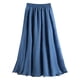 thumbnail image 1 of Falda elástica de algodón de cintura alta y corte A para mujer - Algodón, largo medio - Talla única (M), primavera/verano/otoño, 1 of 3