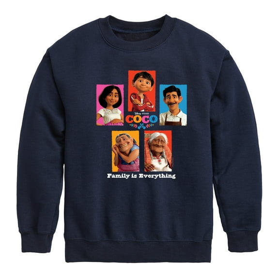 Coco - Family Is Everything - Toddler And Youth Crewneck Fleece Sweatshirt