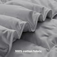 thumbnail image 4 of ELEMUSE King Size Goose Feather Down Comforter – Ultra-Soft 100% Cotton Cover, Moisture-Wicking, Natural Kapok Fill, 55oz Medium Warmth, All-Season Fluffy Duvet Insert (106x90, Grey), 4 of 9