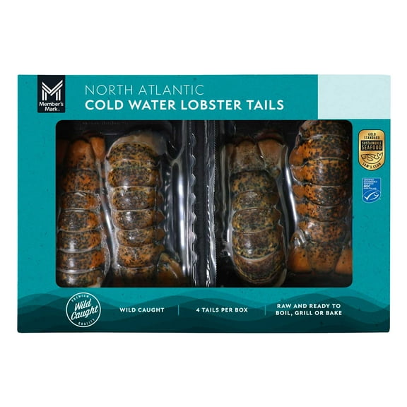 Member's Mark Wild Caught North Atlantic Cold Water Lobster Tails, Frozen, 4 ct., priced per pound