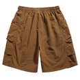thumbnail image 6 of KPOPLK Women's Lightweight Hiking Cargo Shorts Quick Dry Athletic Shorts Camping Travel Golf Zipper Pockets Water Resistant Size XL,Brown, 6 of 8