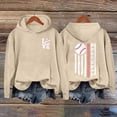 thumbnail image 2 of WZXFASHION Women's Letterprinted Baseball Long Sleeved Hoodie Spring Savings Clearance wool pullover sweater, 2 of 4