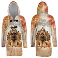 thumbnail image 3 of Happy Thanksgiving Airedale Terrier Turkey Costume Pumpkins Autumn Leaves All Over Print 3D Hooded Duffle Toggle Coat Dale Waterside Dog Lover - 13014, 3 of 6