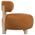 thumbnail image 3 of Coaster Zonie Boucle Upholstered Barrel Back Accent Chair, Orange, 3 of 12